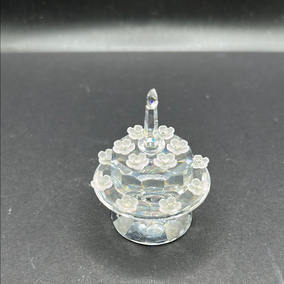 Swarovski Silver Crystal Birthday Cake in Stand. Perfect! - Picture 1 of 5
